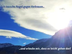 Ich tausche Angst gegen Vertrauen...