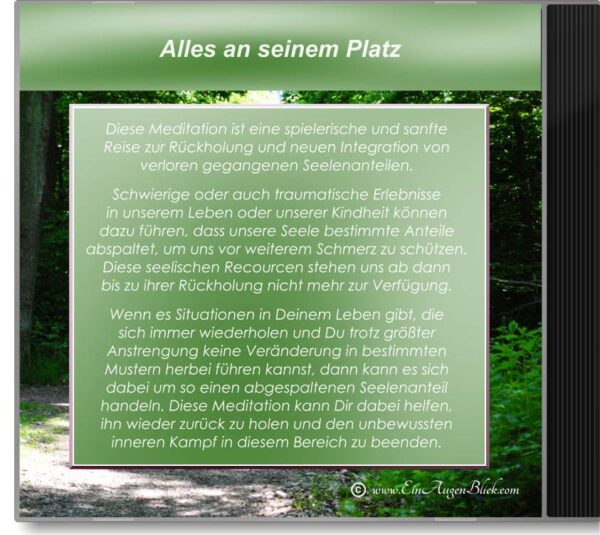 Meditation - Alles an seinem Platz – Bild 2